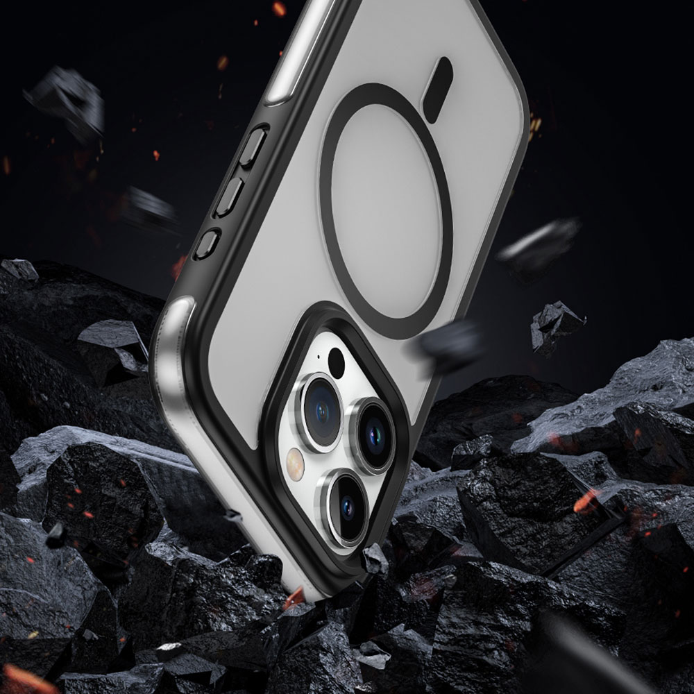 Apple iPhone 15 Pro Max Uyumlu Kılıf Wiwu ZKK-012 Magsafe Şarj Özellikli Air Cushion Kapak - 11