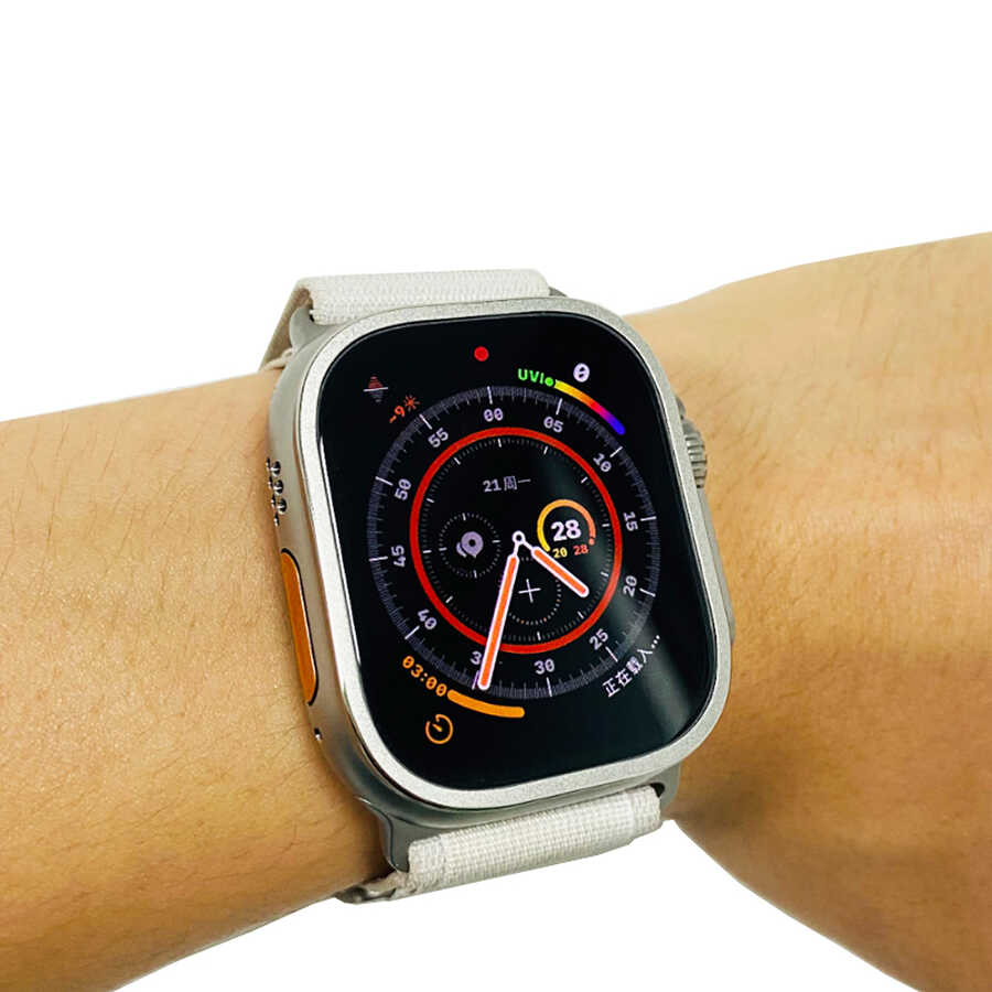 Apple Watch Ultra 49mm Uyumlu Zore Metal Kasa Koruyucu Saat Çerçevesi - 2