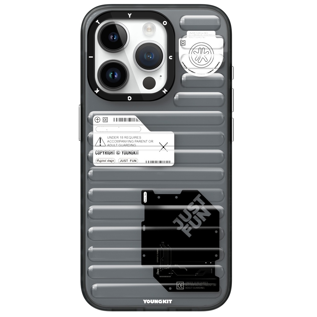 Apple iPhone 15 Pro Uyumlu Kılıf Şeffaf Renkli Tasarım YoungKit Fluorite Serisi Kapak - 1