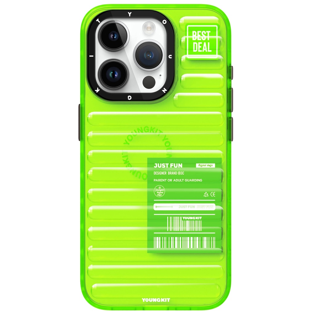 Apple iPhone 15 Pro Uyumlu Kılıf Şeffaf Renkli Tasarım YoungKit Fluorite Serisi Kapak - 2