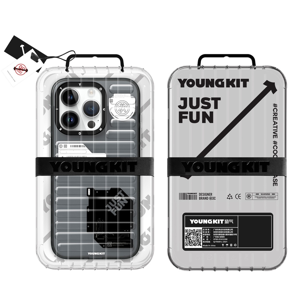 Apple iPhone 15 Pro Uyumlu Kılıf Şeffaf Renkli Tasarım YoungKit Fluorite Serisi Kapak - 14