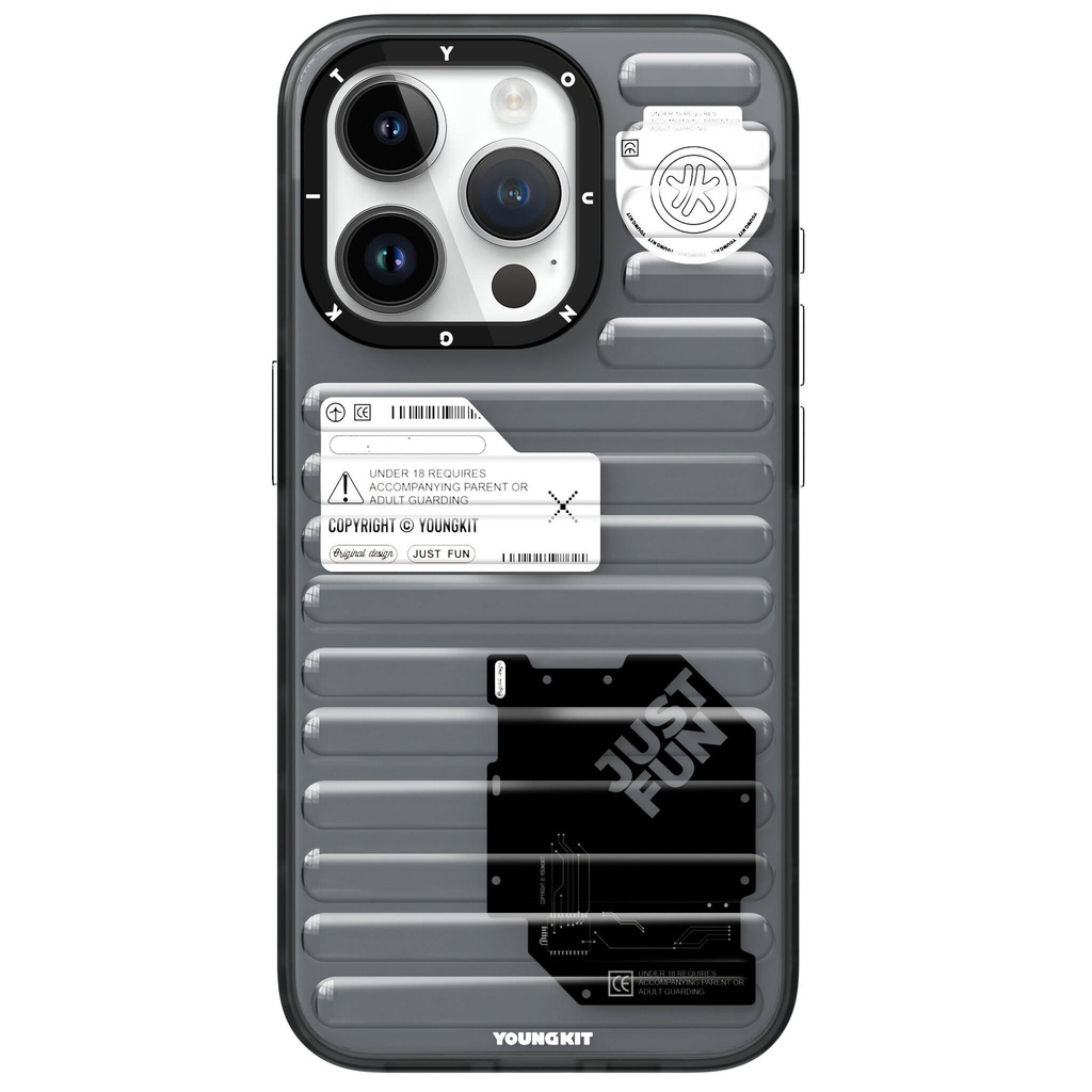 Apple iPhone 15 Pro Max Uyumlu Kılıf Şeffaf Renkli Tasarım YoungKit Fluorite Serisi Kapak - 1