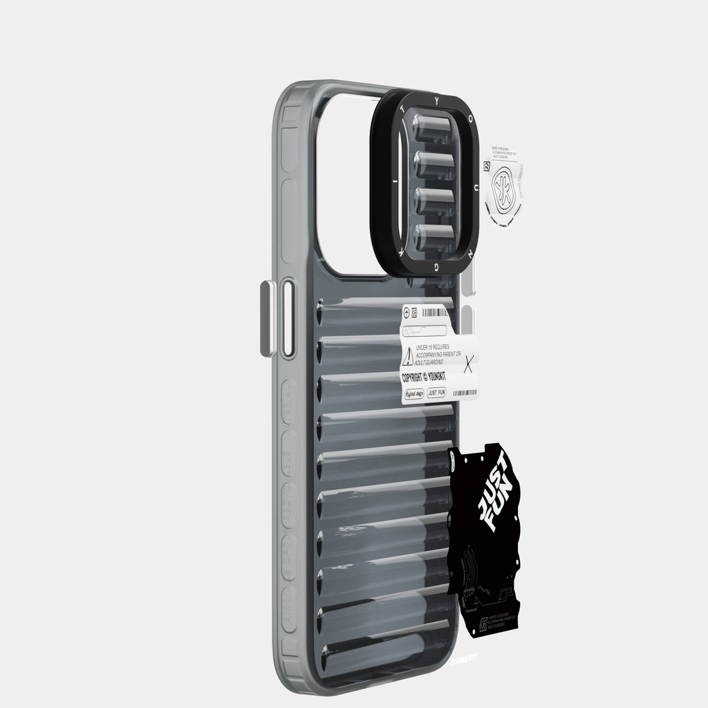 Apple iPhone 15 Pro Max Uyumlu Kılıf Şeffaf Renkli Tasarım YoungKit Fluorite Serisi Kapak - 11