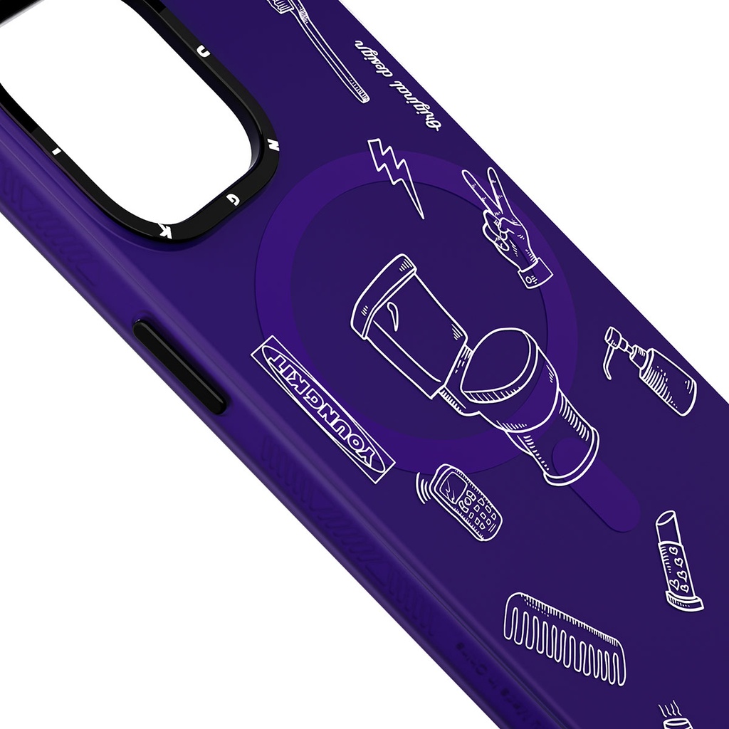 Apple iPhone 14 Pro Max Uyumlu Kılıf Magsafe Şarj Özellikli Desenli Youngkit Plaything Serisi Kapak - 2