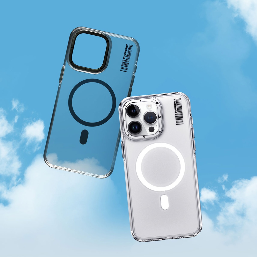 Apple iPhone 14 Pro Uyumlu Kılıf Magsafe Şarj Özellikli Şeffaf Youngkit Crystal Shield Serisi Kapak - 7