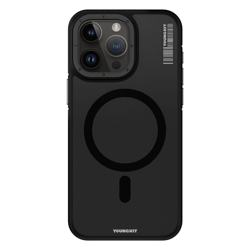 Apple iPhone 15 Pro Uyumlu Kılıf Magsafe Şarj Özellikli Youngkit Rock Sand Serisi Kapak - 1