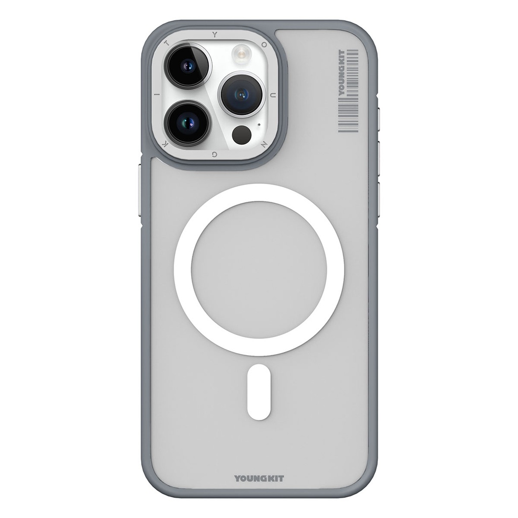 Apple iPhone 15 Pro Uyumlu Kılıf Magsafe Şarj Özellikli Youngkit Rock Sand Serisi Kapak - 2