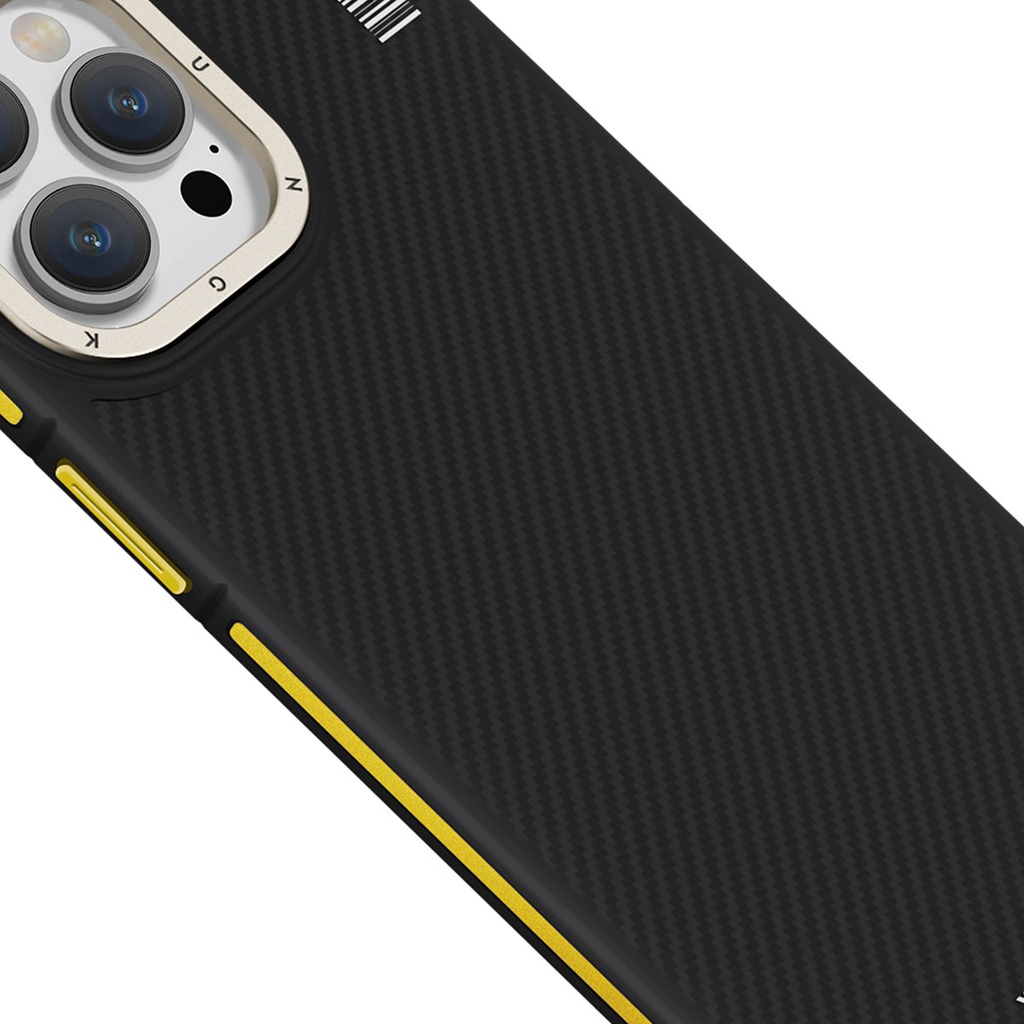 Apple iPhone 15 Pro Uyumlu Kılıf Magsafe Şarj Özellikli YoungKit 600D Kevlar Kapak - 4