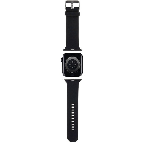 Apple Watch 42mm Uyumlu Karl Lagerfeld Orjinal Lisanslı İkonik Karl & Choupette Logolu Silikon Kordon