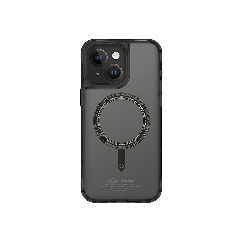 Apple iPhone 15 Uyumlu Kılıf SkinArma Şeffaf Airbag Tasarımlı Magsafe Şarj Özellikli Saido Kapak