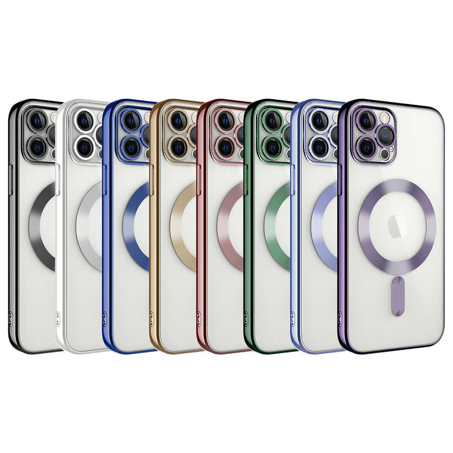 Apple iPhone 12 Pro Max Uyumlu Kılıf Kamera Korumalı Magsafe Wireless Şarj Özellikli Zore Demre Kapak - 1