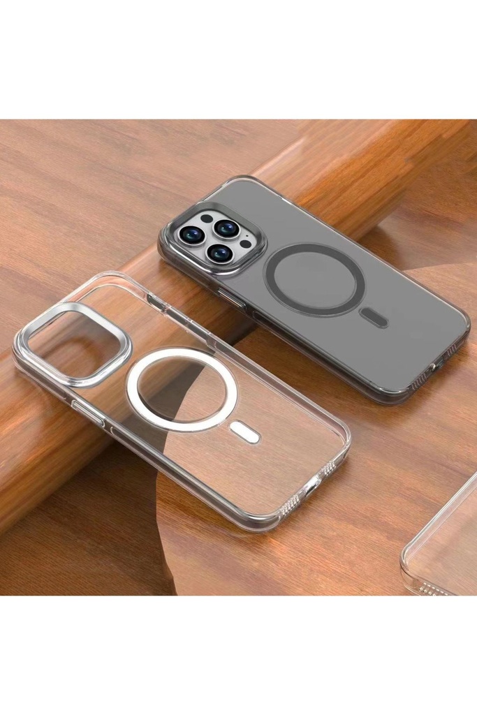 Apple iPhone 15 Pro Max Uyumlu Kılıf Zore Wireless Şarj Özellikli Şeffaf Efsane Kapak