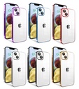 Apple iPhone 14 Uyumlu Kılıf Kamera Korumalı Renkli Çerçeveli Zore Garaj Kapak - 1