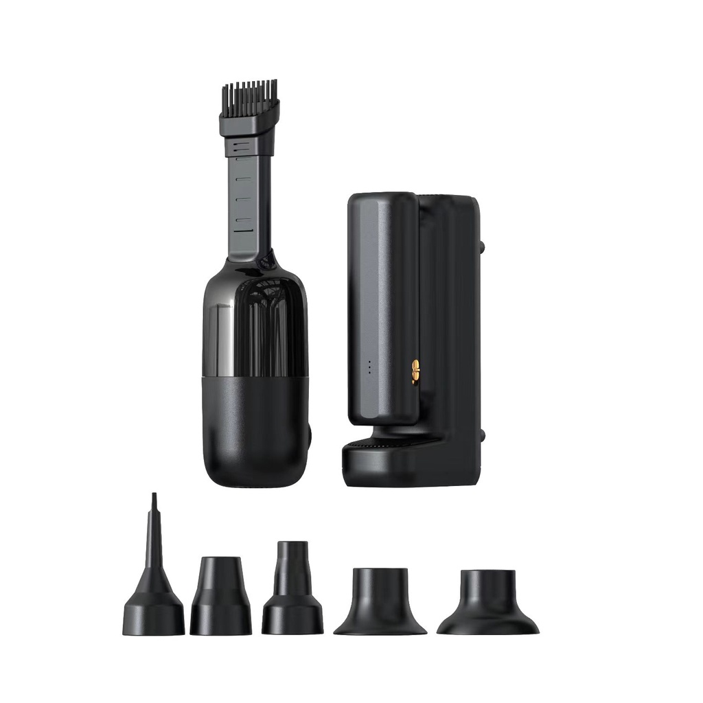 Wiwu Wi-Ai002 5in1 Oto Araç Lastik Şişirme Pompası - Oto Araç Süpürgesi - Vakum Makinesi - Fener Dijital Ekranlı Araç Hava Kompresörü - 2