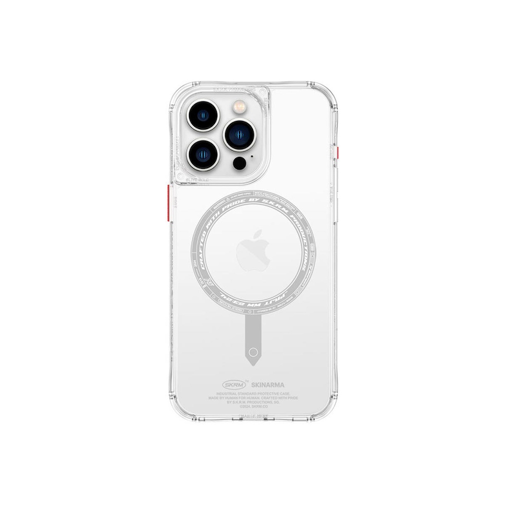 Apple iPhone 15 Pro Uyumlu Kılıf SkinArma Şeffaf Airbag Tasarımlı Magsafe Şarj Özellikli Saido Kapak