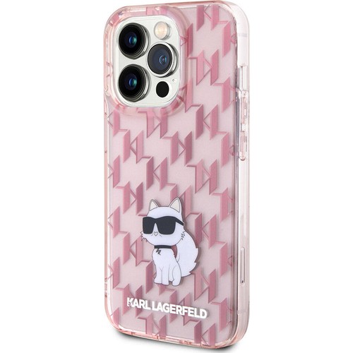Apple iPhone 15 Pro Uyumlu Kılıf Karl Lagerfeld IML C Monogram Orjinal Lisanslı Kapak