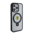 Apple iPhone 15 Pro Max Uyumlu Kılıf Ferrari Magsafe Şarj Özellikli Standlı Buzlu Yüzey Dizayn Kapak - 1