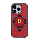 Apple iPhone 15 Pro Max Uyumlu Kılıf Ferrari Magsafe Şarj Özellikli Standlı Buzlu Yüzey Dizayn Kapak - 9