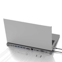 Go Des GD-9120 14 in 1 Stand Özellikli Type-C Hub SD Kart-RJ45-HDMI-VGA-Usb Çoğaltıcı - 1