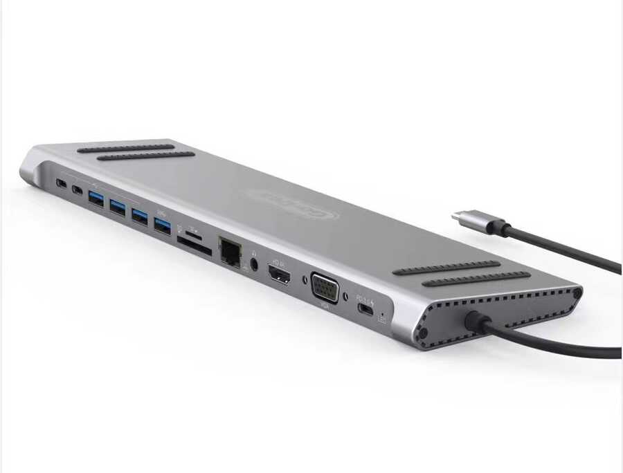 Go Des GD-9120 14 in 1 Stand Özellikli Type-C Hub SD Kart-RJ45-HDMI-VGA-Usb Çoğaltıcı - 2