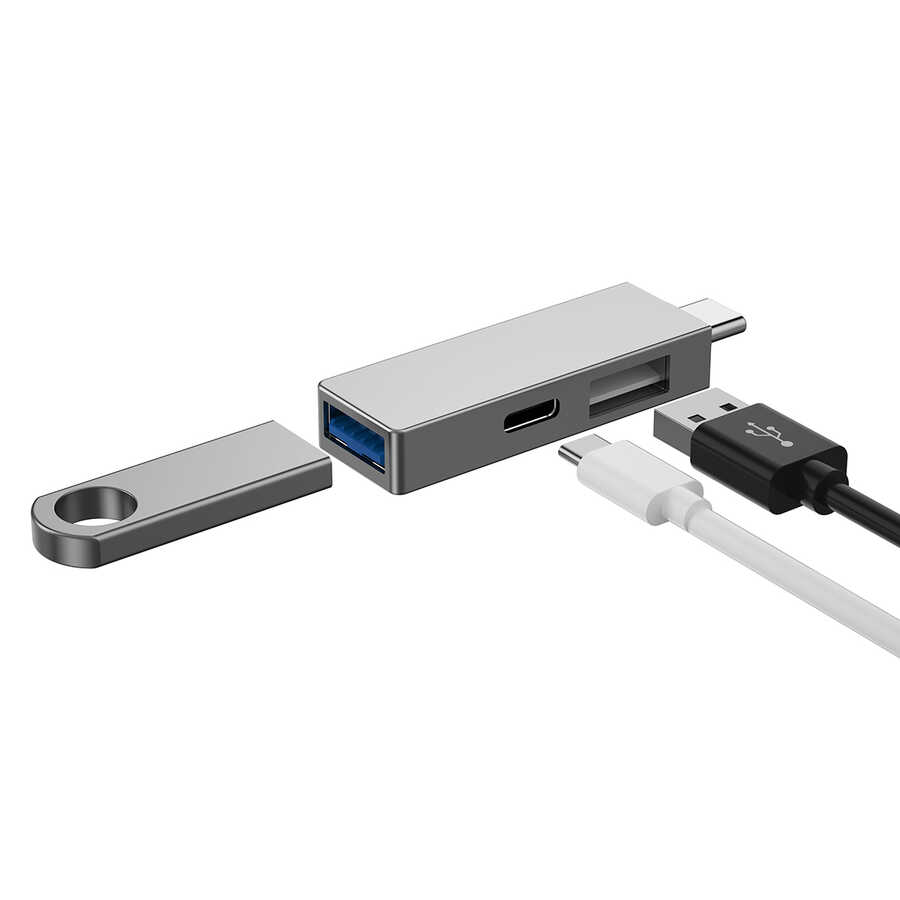 Wiwu Alpha T02 Pro 3 in 1 Type-C Hub PD Portlu Usb Çoğaltıcı - 3