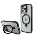 Apple iPhone 15 Pro Max Uyumlu Kılıf Ferrari Magsafe Şarj Özellikli Standlı Buzlu Yüzey Dizayn Kapak