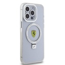 Apple iPhone 15 Pro Max Uyumlu Kılıf Ferrari Magsafe Şarj Özellikli Standlı Buzlu Yüzey Dizayn Kapak