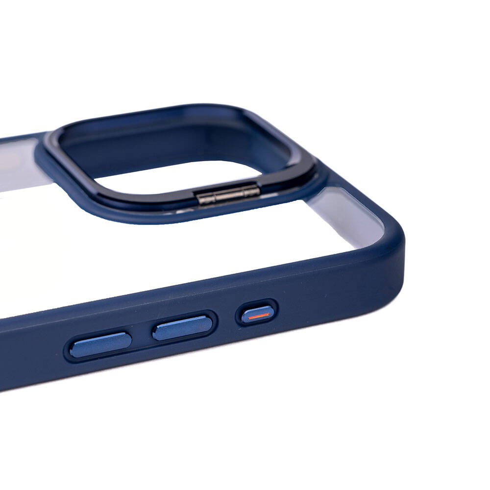 Apple iPhone 15 Pro Uyumlu Kılıf Kamera Lens Korumalı Standlı Zore Klon Lensli Kapak - 2