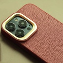 Apple iPhone 14 Plus Uyumlu Kılıf Soft Deri Metal Kamera Çerçeveli ​Kajsa Litchi Kapak - 3
