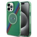 Apple iPhone 15 Pro Max Uyumlu Kılıf BMW Magsafe Şarj Özellikli Transparan Tricolor Stripes Orjinal Lisanslı Kapak