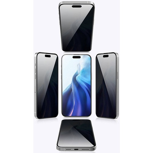 Apple iPhone 15 Uyumlu Recci RSP-A05SP 3D Privacy Shield Temperli Cam Ekran Koruyucu