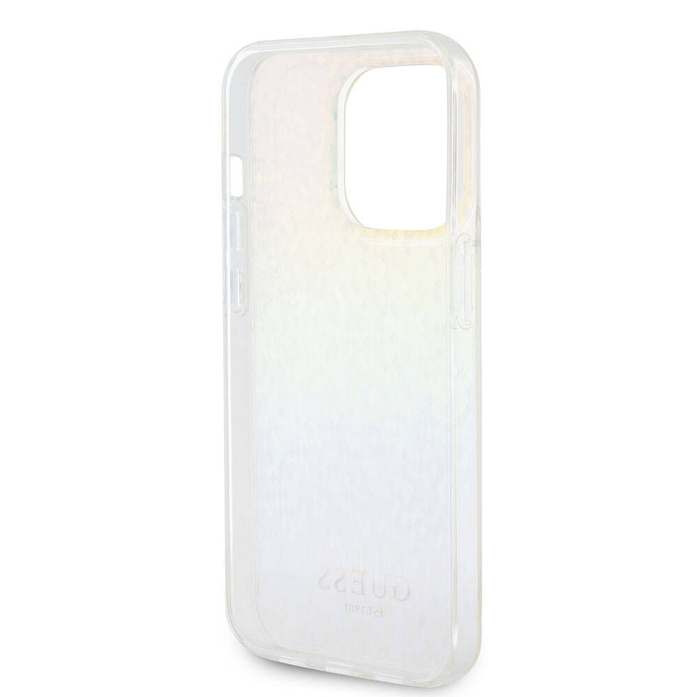 Apple iPhone 15 Pro Max Uyumlu Kılıf Guess Orjinal Lisanslı Yazı Logolu Mirror Disco Kapak - 5