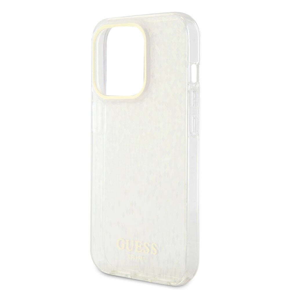 Apple iPhone 15 Pro Max Uyumlu Kılıf Guess Orjinal Lisanslı Yazı Logolu Mirror Disco Kapak - 11