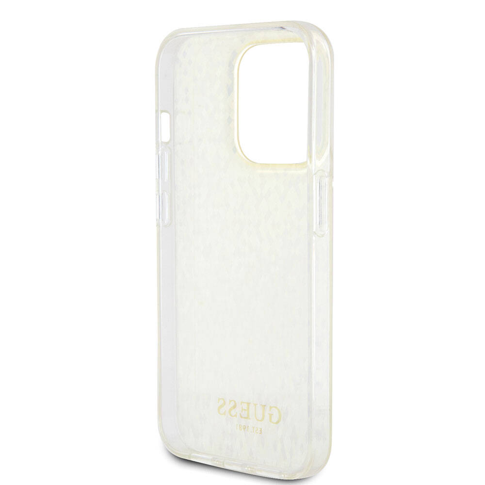 Apple iPhone 15 Pro Max Uyumlu Kılıf Guess Orjinal Lisanslı Yazı Logolu Mirror Disco Kapak - 12