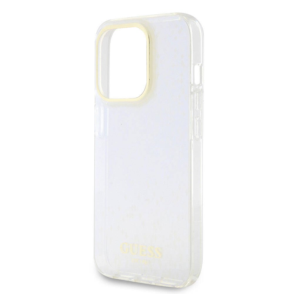 Apple iPhone 15 Pro Max Uyumlu Kılıf Guess Orjinal Lisanslı Yazı Logolu Mirror Disco Kapak - 23