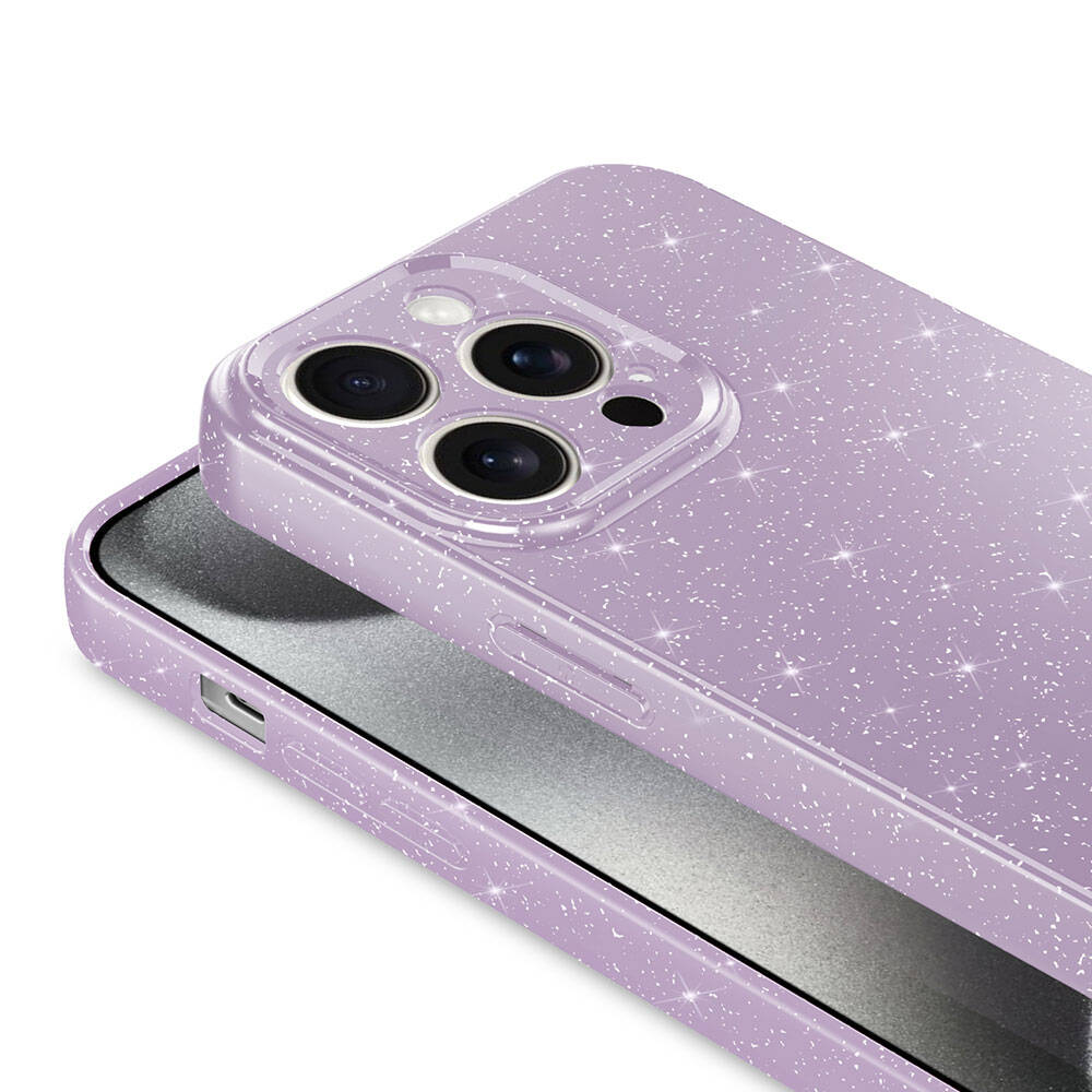 Apple iPhone 15 Pro Max Uyumlu Kılıf Kamera Korumalı Simli Lüks Zore Koton Kapak - 1