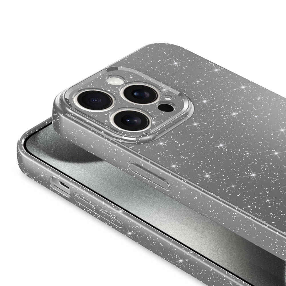 Apple iPhone 15 Pro Max Uyumlu Kılıf Kamera Korumalı Simli Lüks Zore Koton Kapak - 6