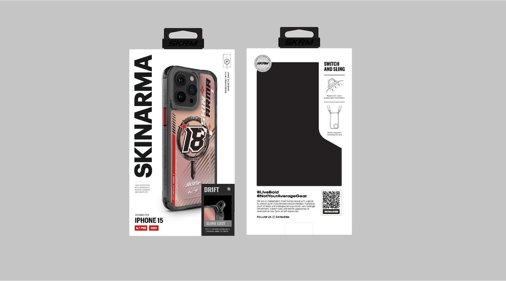 Apple iPhone 15 Pro Max Uyumlu SkinArma Magsafe Şarj Özellikli Sticker Yapıştırmalı Drift Kapak