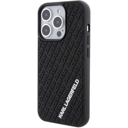 Apple iPhone 15 Pro Max Uyumlu Kılıf Karl Lagerfeld Silikon 3D Multi Logo Orjinal Lisanslı Kapak