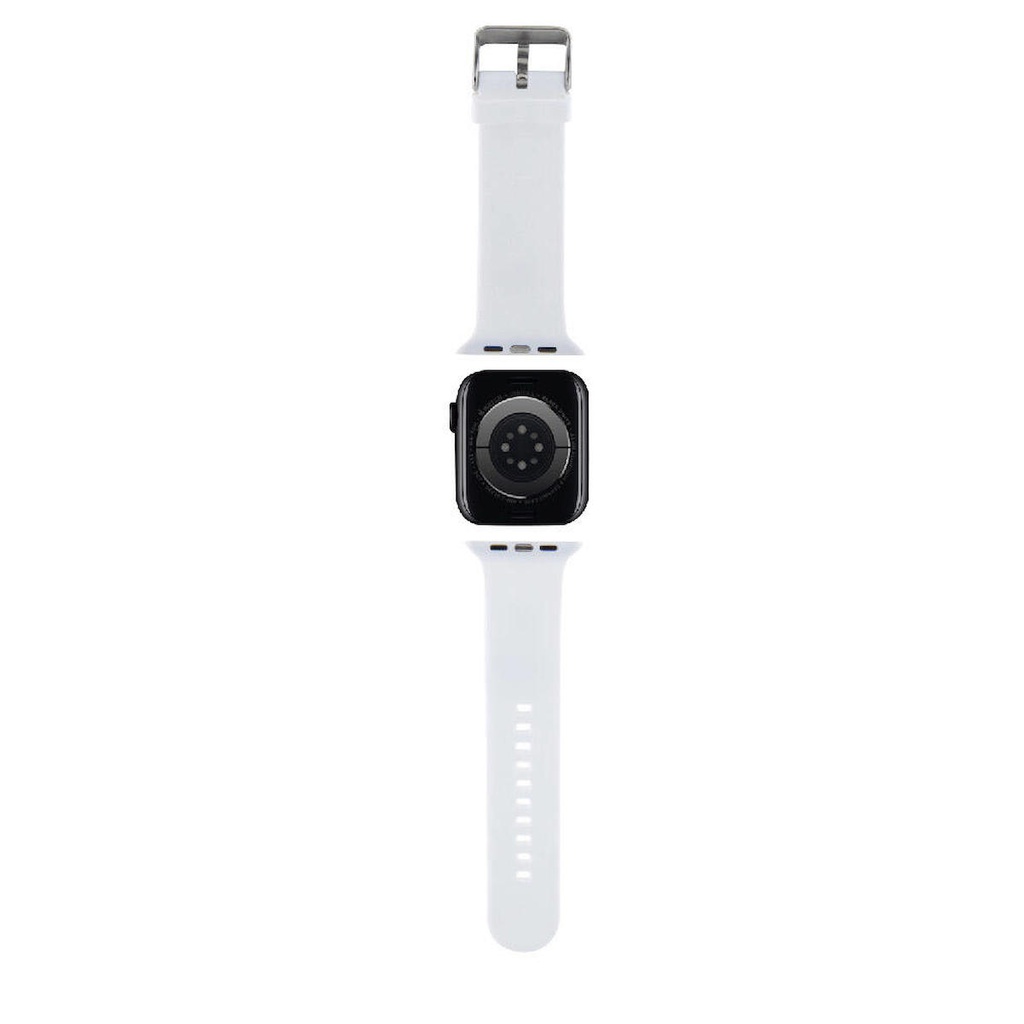 Apple Watch 42mm Uyumlu Karl Lagerfeld Orjinal Lisanslı İkonik Karl Head Logolu Silikon Kordon