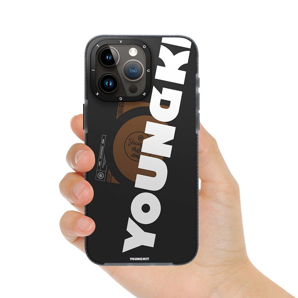 Apple iPhone 15 Pro Uyumlu Kılıf Magsafe Şarj Özellikli Youngkit Binfen Serisi Yazı Temalı Kapak - 3