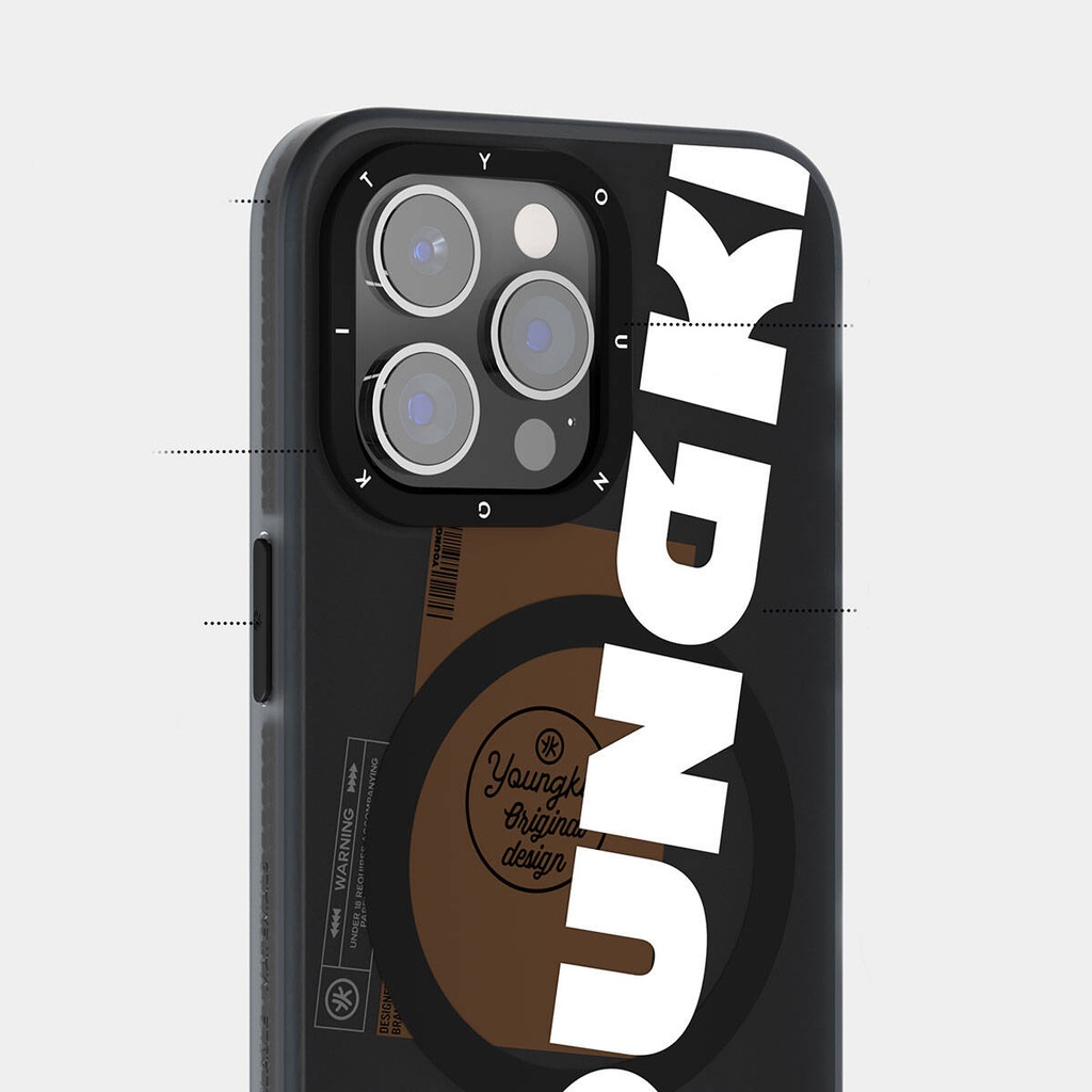 Apple iPhone 15 Pro Max Uyumlu Kılıf Magsafe Şarj Özellikli Youngkit Binfen Serisi Yazı Temalı Kapak - 3
