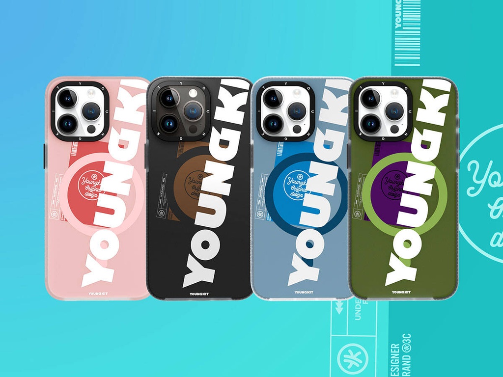 Apple iPhone 15 Uyumlu Kılıf Magsafe Şarj Özellikli Youngkit Binfen Serisi Yazı Temalı Kapak - 2