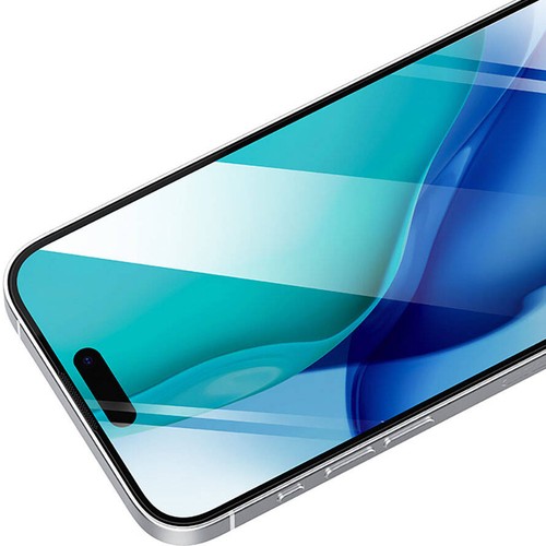 Apple iPhone 15 Pro Uyumlu Recci RSP-A21HD Full Transparan Temperli Cam Ekran Koruyucu