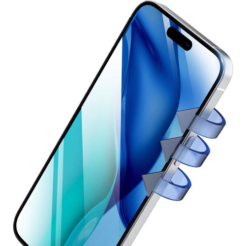 Apple iPhone 15 Pro Max Uyumlu Recci RSP-A23HD Full Transparan Temperli Cam Ekran Koruyucu