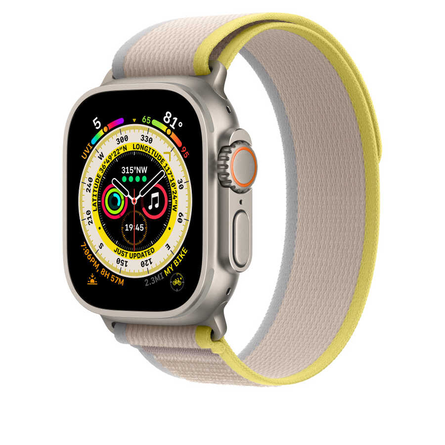 Apple Watch 7 45mm Uyumlu Wiwu Trail Loop Naylon Örgü İşlemeli Hasır Kordon Strap Kayış - 4