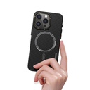 Apple iPhone 15 Plus Uyumlu Kılıf Recci Machinist Serisi Magsafe Şarj Özellikli Magnetik Karbon Kapak