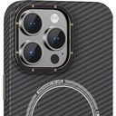 Apple iPhone 15 Pro Max Uyumlu Kılıf Recci Machinist Serisi Magsafe Şarj Özellikli Magnetik Karbon Kapak