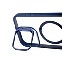 Apple iPhone 15 Pro Uyumlu Kılıf Magsafe Wireless Şarj Özellikli Standlı Zore Magsafe Klon Lensli Kapak - 2