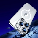 Apple iPhone 14 Pro Max Uyumlu Kılıf Magsafe Şarj Özellikli Premium Cam Arka Yüzey Benks Electroplated Kapak - 1